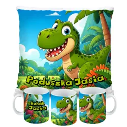 Kubek Poduszka Dinozaur Dinozaury T-rex Tyrannosaurus Triceratops